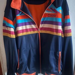 COOGI men’s  Multicolor Striped Puffer Jacket